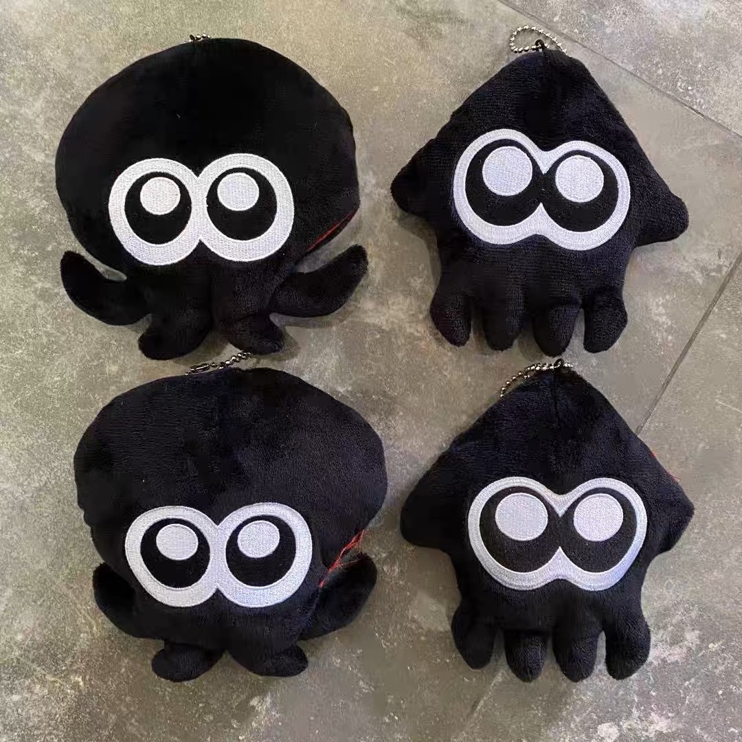 Black Splatoon Squid Lnkling Plush Toy Dolls Kids Gift Four Keychain Pendant - Splatoon Plush