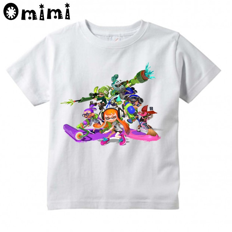 Kids Splatoon Inkling Design T Shirt Boys Girls Great Kawaii Short Sleeve Tops Children s Funny 1 - Splatoon Plush