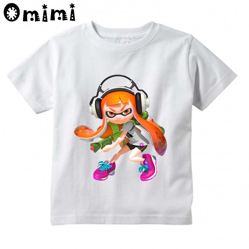 Kids Splatoon Inkling Design T Shirt Boys Girls Great Kawaii Short Sleeve Tops Children s Funny 3 - Splatoon Plush