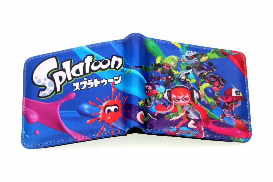 New Arrival Colorful Game Wallet Splatoon 2 Wallets Leather Purse With Card Holder Coin Pocket 1 - Splatoon Plush