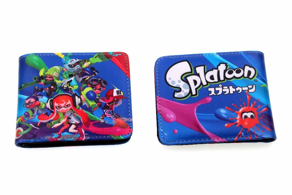 New Arrival Colorful Game Wallet Splatoon 2 Wallets Leather Purse With Card Holder Coin Pocket 2 - Splatoon Plush