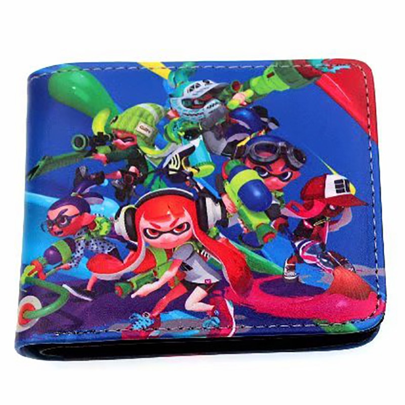 New Arrival Colorful Game Wallet Splatoon 2 Wallets Leather Purse With Card Holder Coin Pocket - Splatoon Plush