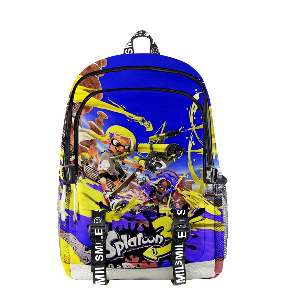 Splatoon 3 Backpack Adults Kids School Bag 2022 Hot Game Daypack Unisex Bags 2 - Splatoon Plush