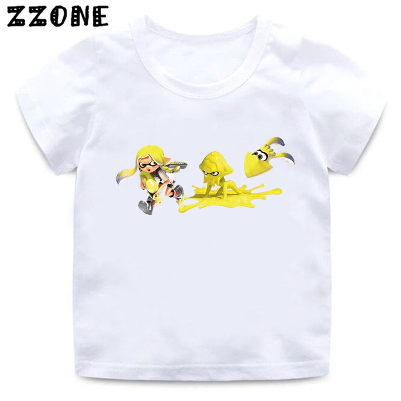 Splatoon 3 Funny Game Cartoon Kids T Shirts Octolings Splatlands Girls Clothes Baby Boys T shirt 2 - Splatoon Plush