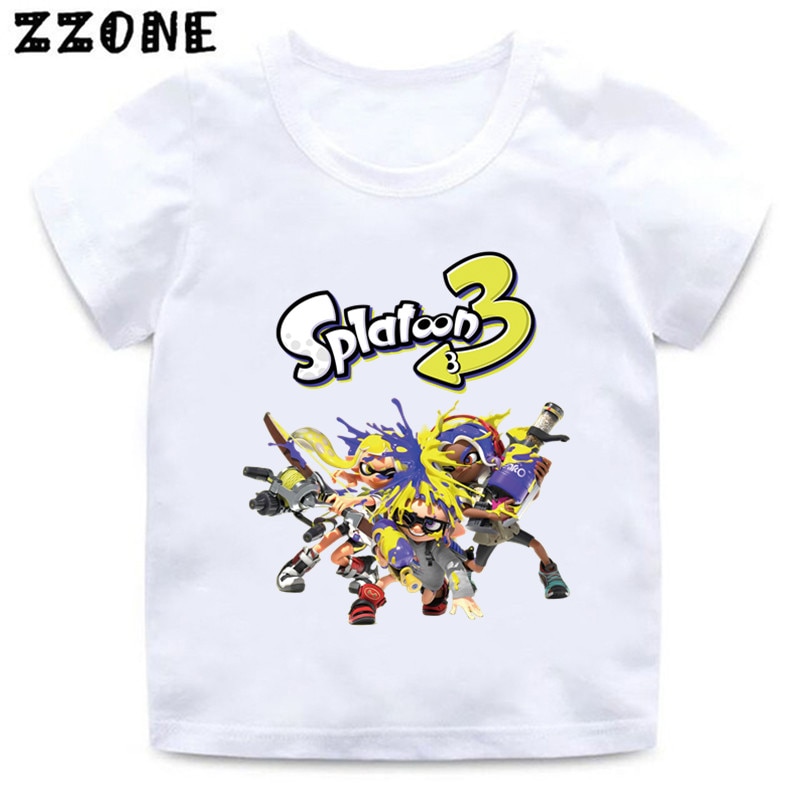 Splatoon 3 Funny Game Cartoon Kids T Shirts Octolings Splatlands Girls Clothes Baby Boys T shirt - Splatoon Plush