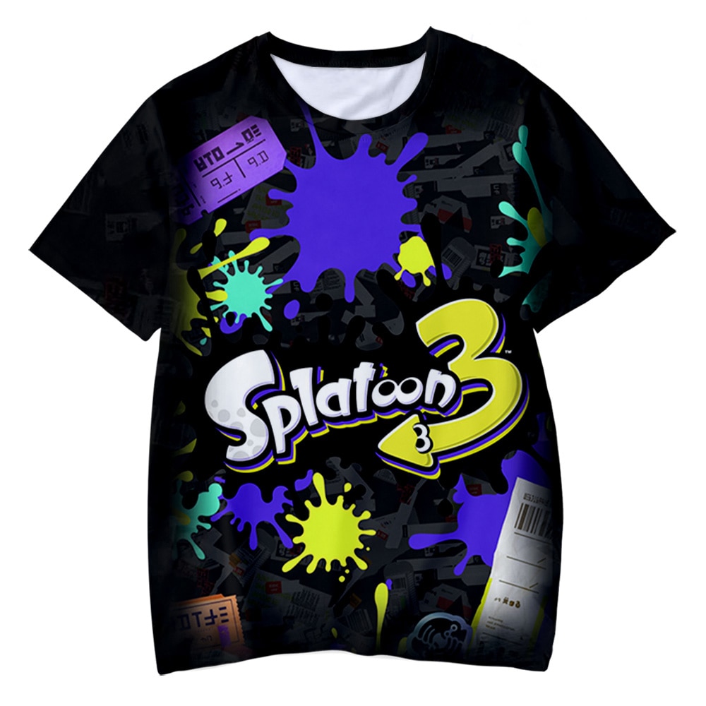 Splatoon 3 T Shirts Anime Graffiti Shooting Game 3D TShirt Fashion Kids Casual Boys Girls Unisex 4 - Splatoon Plush