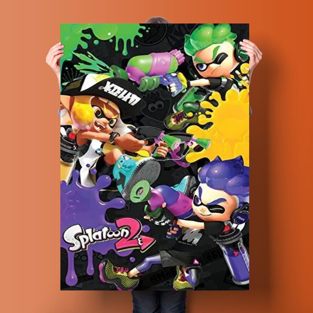 Splatoon video games Wall Art Canvas Posters Decoration Art 24x36 Poster Personalized Gift Modern Family bedroom 3 - Splatoon Plush